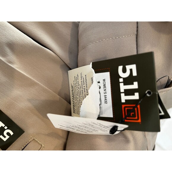 5.11 Women’s sz 12 Uniform Pants Flex-Tac Straight Fit Tan UNHEMMED Wool Bld NEW - Picture 15 of 15